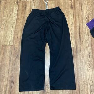 Black Wide Leg Elastic Waist Pants